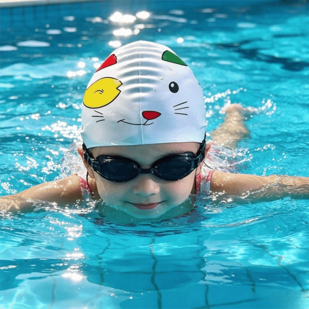 Swim Hat Silicone - Touca de Natação Elástica Impermeável de