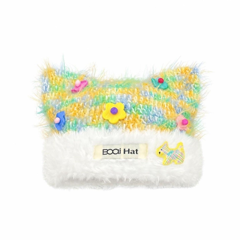 Beanie Cuffed Knit - Chapéu de malha com orelhas de