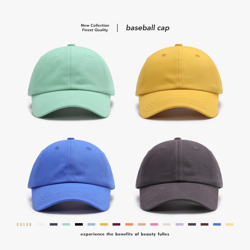 Dad Hat Cotton - Boné Casual de Verão Liso Ajustável