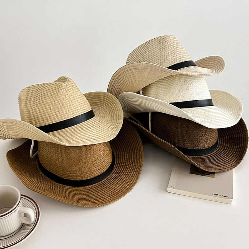 Cowboy Hat Straw - Venda quente primavera ocidental cowboy boné