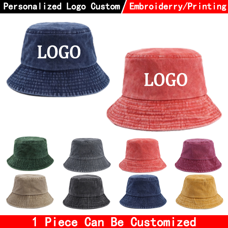 Bucket Hat Cotton - Chapéu Bucket de Denim com Logo