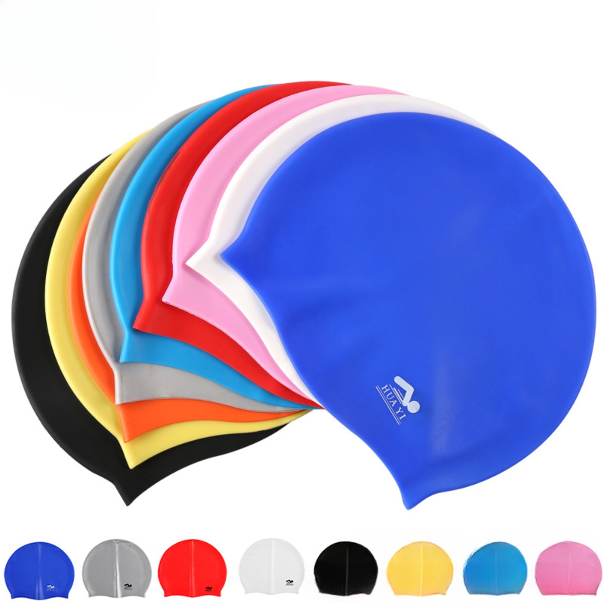 Swim Hat Silicone - Touca de natação elástica de silicone,