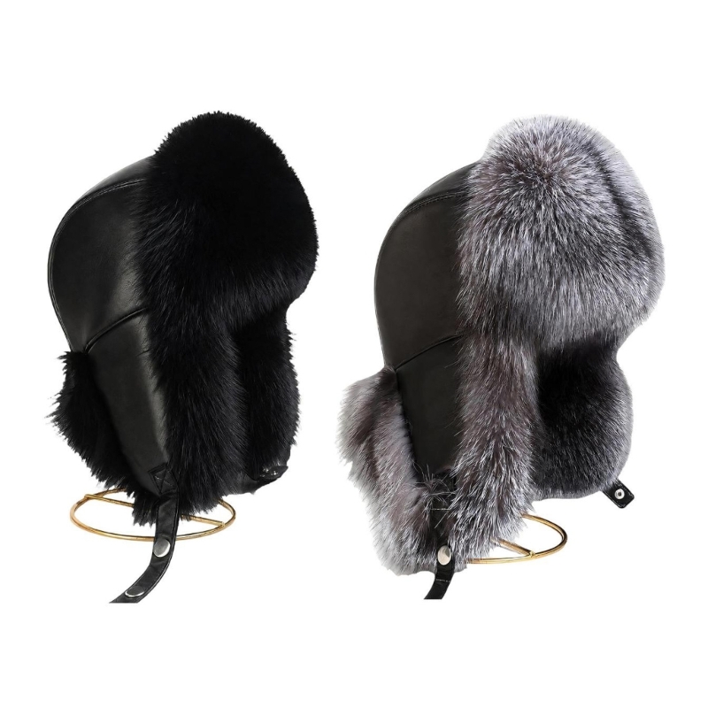 Trapper Hat Ear Flap - 2025 chapéu caçador peles artificiais com