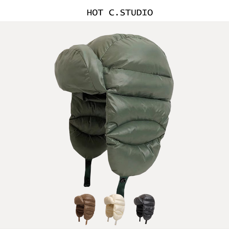 Trapper Hat Ear Flap - Chapéu Ushanka de couro de inverno