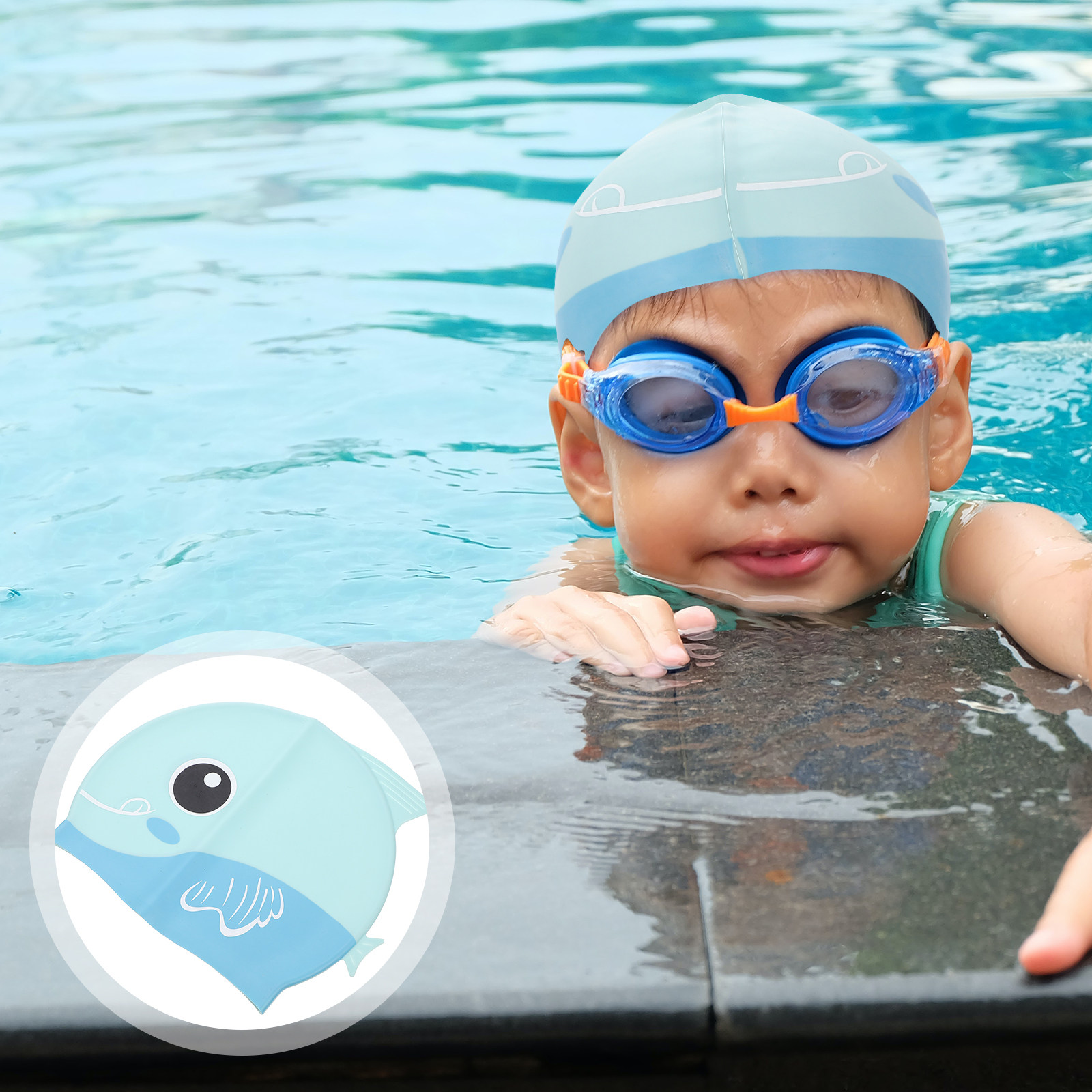 Swim Hat Silicone - Touca de natação infantil em silicone,