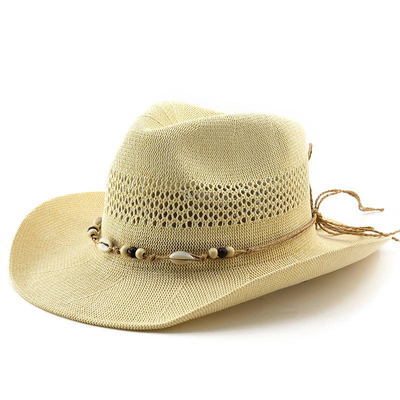 Novo chapéu de palha respiráve - Cowboy Hat Straw avaliação e preço