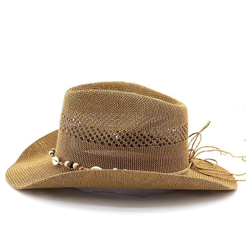 Novo chapéu de palha respiráve - Cowboy Hat Straw avaliação e preço