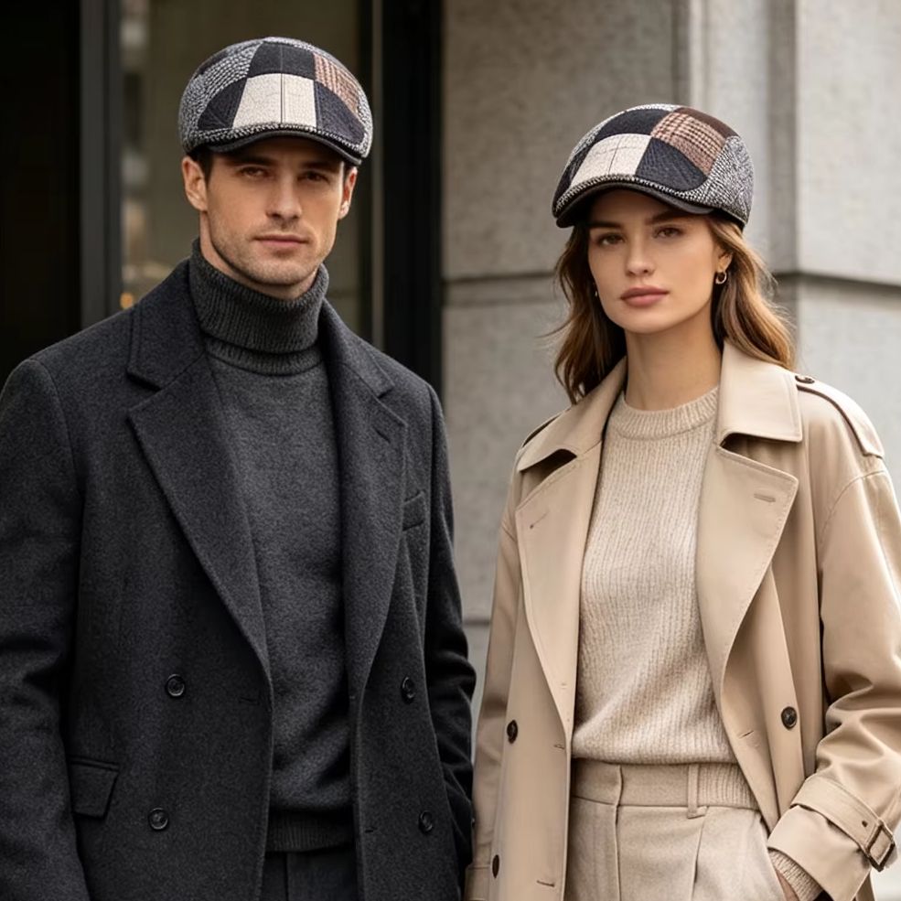 High-end clássico masculino re - Newsboy Cap Ivy avaliação e preço