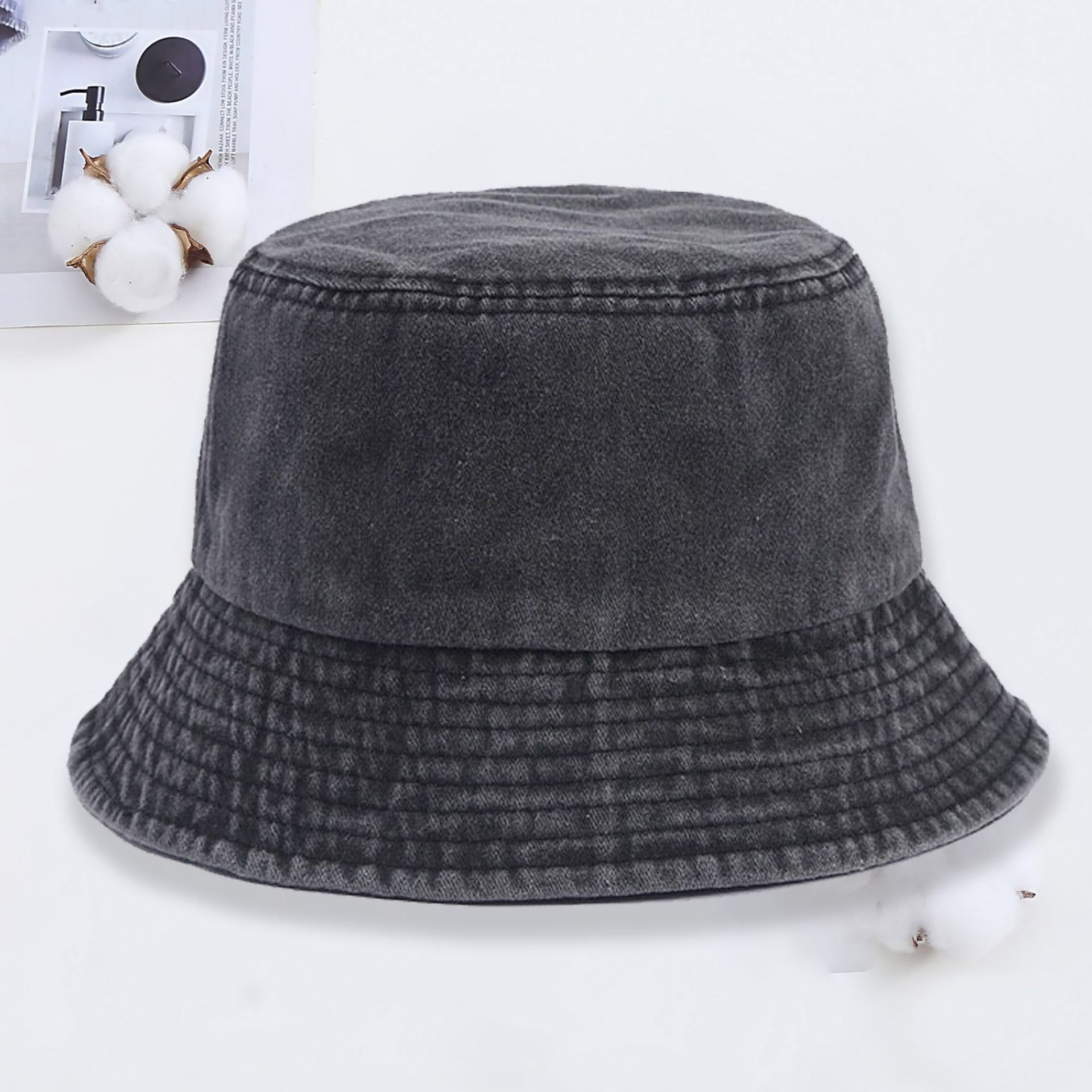 Chapéu Bucket de Denim com Log - Bucket Hat Cotton avaliação e preço