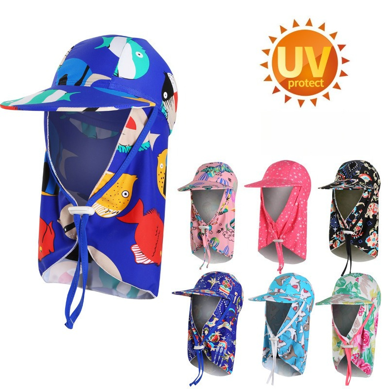 Chapéu de natação infantil com - Sun Hat Wide Brim avaliação e preço