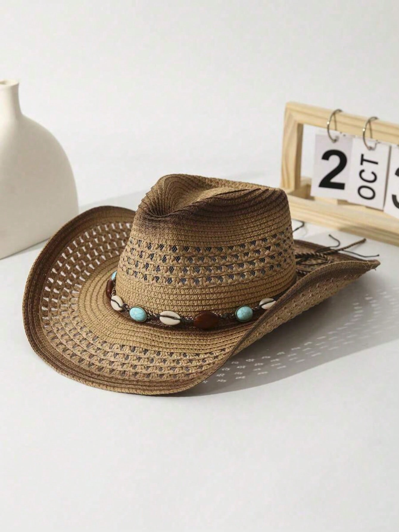 Chapéu de Cowboy Unissex de Pa - Cowboy Hat Straw avaliação e preço