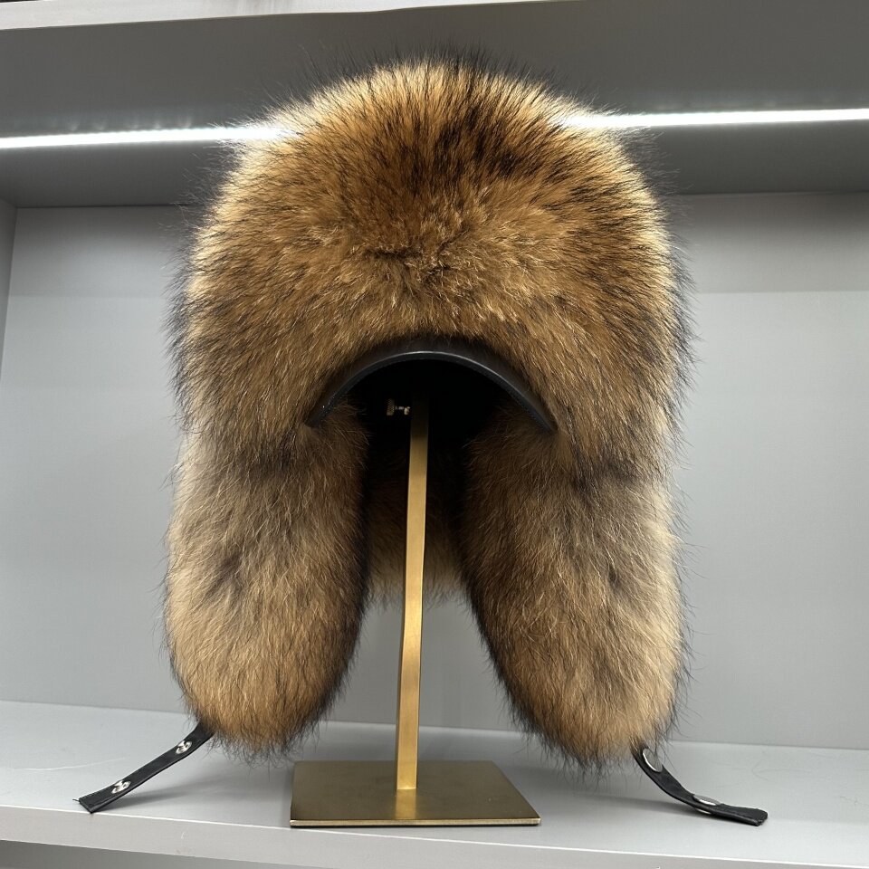 Chapéu de pele de raposa genuí - Trapper Hat Ear Flap avaliação e preço