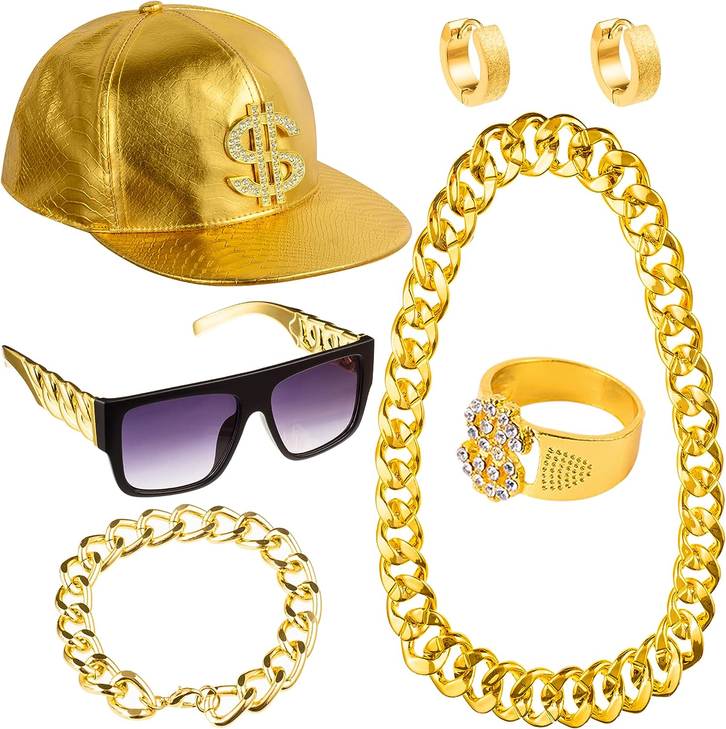 PESENAR 80s 90sHip Hop Costume - Snapback Hat Flat avaliação e preço