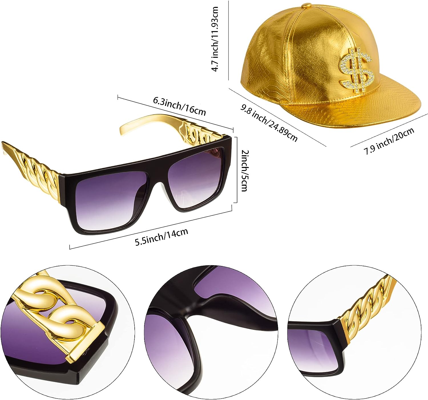 PESENAR 80s 90sHip Hop Costume - Snapback Hat Flat avaliação e preço